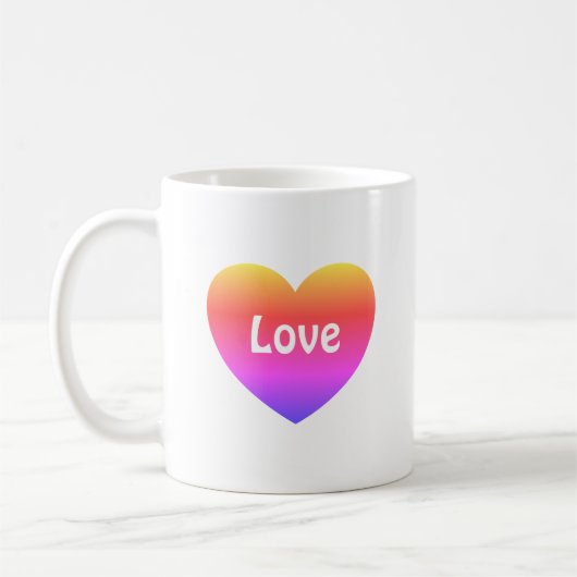 Gay Pride Heart Rainbow Liebe LGBTQ Kaffeetasse (Links)