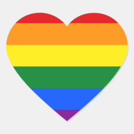 Gay Pride Heart Sticker