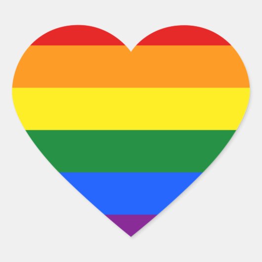 Gay Pride Heart Sticker (Vorderseite)