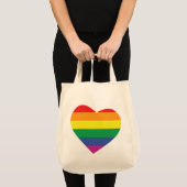 Gay Pride Heart Tragetasche (Vorderseite (Produkt))