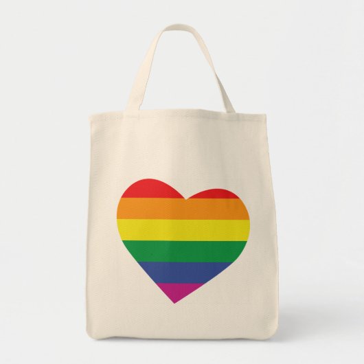 Gay Pride Heart Tragetasche (Vorne)