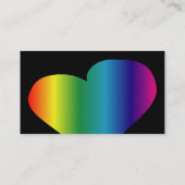 Gay Pride Heart Visitenkarte (Rückseite)