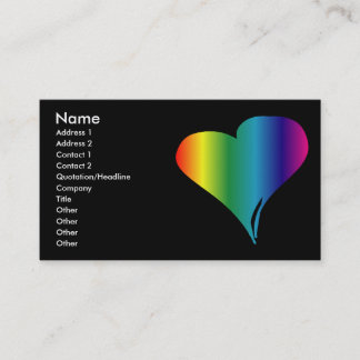 Gay Pride Heart Visitenkarte