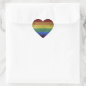 Gay Pride Herz-Aufkleber (Tasche)