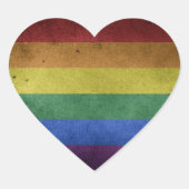 Gay Pride Herz-Aufkleber (Vorderseite)