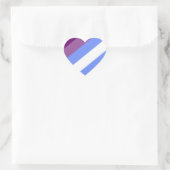 Gay Pride Herz-Aufkleber (Tasche)