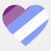 Gay Pride Herz-Aufkleber (Vorderseite)