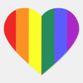Gay Pride Herz-Aufkleber (Vorderseite)