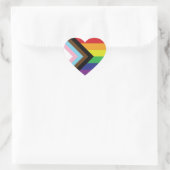 Gay Pride Herz-Aufkleber (Tasche)