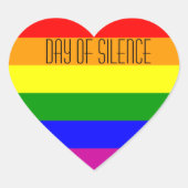 Gay Pride Herz-Aufkleber (Vorderseite)