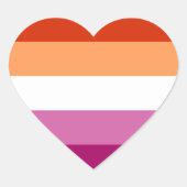 Gay Pride Herz-Aufkleber (Vorderseite)