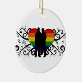 Gay Pride-Herz für Männer Keramikornament (Rechts)