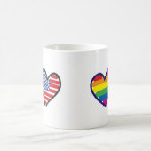 GAY-PRIDE-HERZ-UND-FLAG KAFFEETASSE (Mittel)