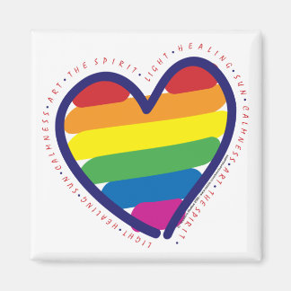 Gay Pride Herz und Redewendungen Magnet