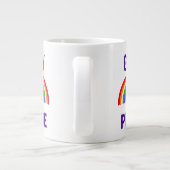 Gay Pride| Herz und Regenbogen Jumbo-Tasse (Rückseite)