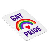 Gay Pride | Herz und Regenbogen Magnet (Rechte Seite)