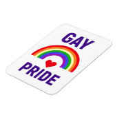 Gay Pride | Herz und Regenbogen Magnet (Linke Seite)