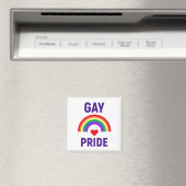 Gay Pride | Herz und Regenbogen Magnet (In Situ (Geschirrspüler))