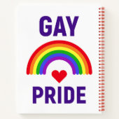 Gay Pride | Herz und Regenbogen Notizblock (Rückseite)