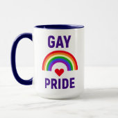 Gay Pride| Herz und Regenbogen Tasse (Links)