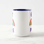Gay Pride| Herz und Regenbogen Tasse (Zentrum)