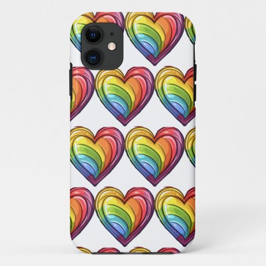 Gay Pride Herzdesign Case-Mate iPhone Hülle (Rückseite)