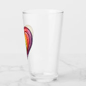 Gay Pride Herzdesign Glas (Links)