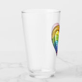 Gay Pride Herzdesign Glas (Rechts)