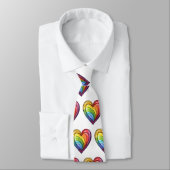 Gay Pride Herzdesign Krawatte (Gebunden)