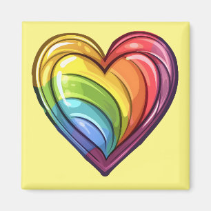 Gay Pride Herzdesign Magnet