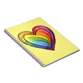 Gay Pride Herzdesign Notizblock (Rechte Seite)