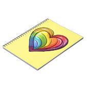 Gay Pride Herzdesign Notizblock (Linke Seite)