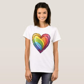 Gay Pride Herzdesign T-Shirt (Vorne ganz)