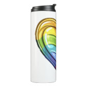 Gay Pride Herzdesign Thermosbecher (Nach links gedreht)