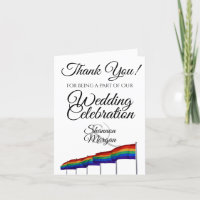 Gay Pride-Hochzeit danken Ihnen, mit Foto u.