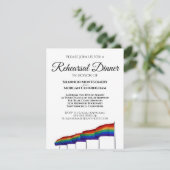 Gay Pride Hochzeit Probe Abendessen Einladung (Stehend Vorderseite)