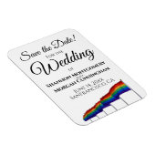 Gay Pride Hochzeit speichern das Datumsfenster Magnet (Rechte Seite)