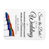 Gay Pride Hochzeit speichern das Datumsfenster Magnet (Horizontal)