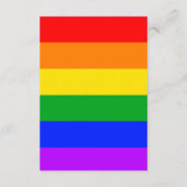 Gay Pride Hochzeitsempfangskarte Begleitkarte (Rückseite)