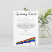 Gay Pride-Hochzeitskarte Begleitkarte (Stehend Vorderseite)