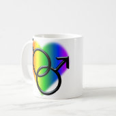 Gay Pride höhlt der Gay Pride-Schalen-Geschenke Kaffeetasse (Vorderseite Links)