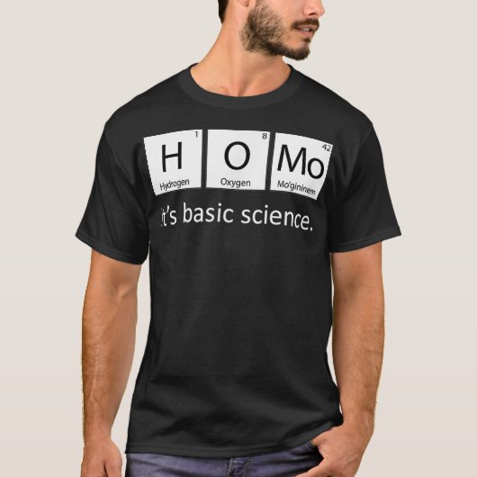 Gay Pride Homo seine Grundlagenforschung Periodic T-Shirt (Vorderseite)