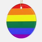 Gay Pride-horizontale Bar-Regenbogen-Flagge Keramikornament (Links)