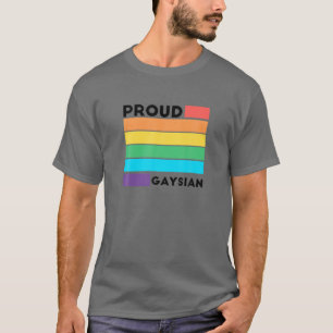 Gay Pride Hübsch Gaysian LGBT Rainbow Colors Cloud T-Shirt