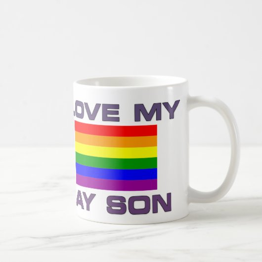 GAY PRIDE I LIEBE MEIN GAY SON KAFFEETASSE (Rechts)