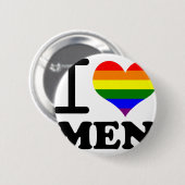 Gay Pride - i-Liebe mein Kamerad Button (Vorne & Hinten)