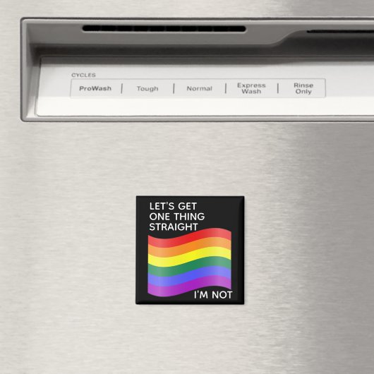 Gay Pride ich bin nicht gerade Regenbogen Magnet (In Situ (Geschirrspüler))