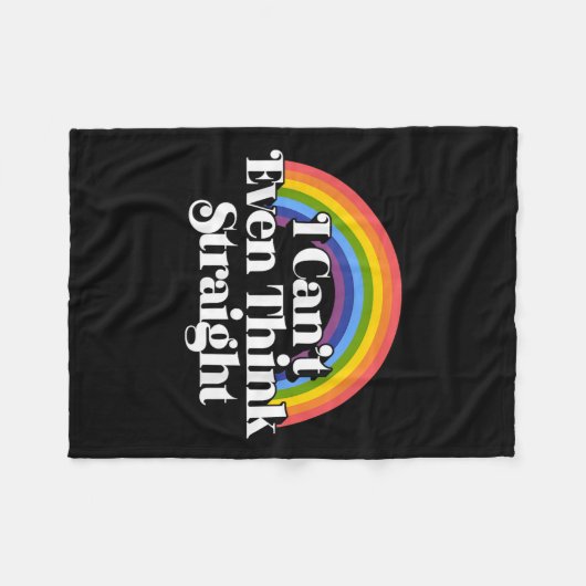 Gay Pride - ich kann nicht einmal direkt denken Fleecedecke (Vorderseite (Horizontal))