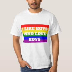 Gay Pride Ich mag Jungs, die Lieben haben T-Shirt