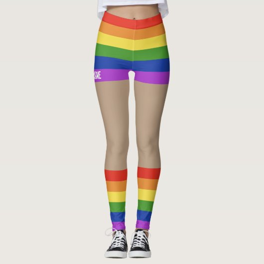 Gay Pride Imitate Shorts & Legs Leggings (Vorderseite)